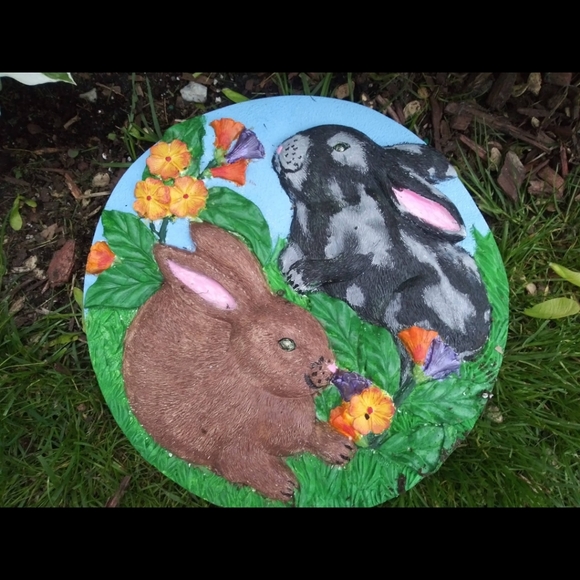 Hand painted stepping stones